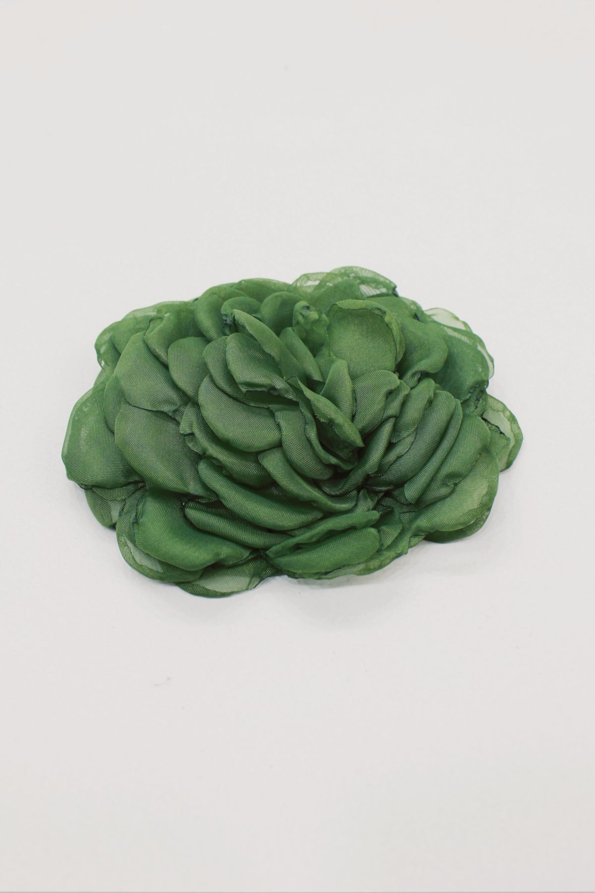 Presilha De Cabelo Flor De Tule Verde Yacamim #607