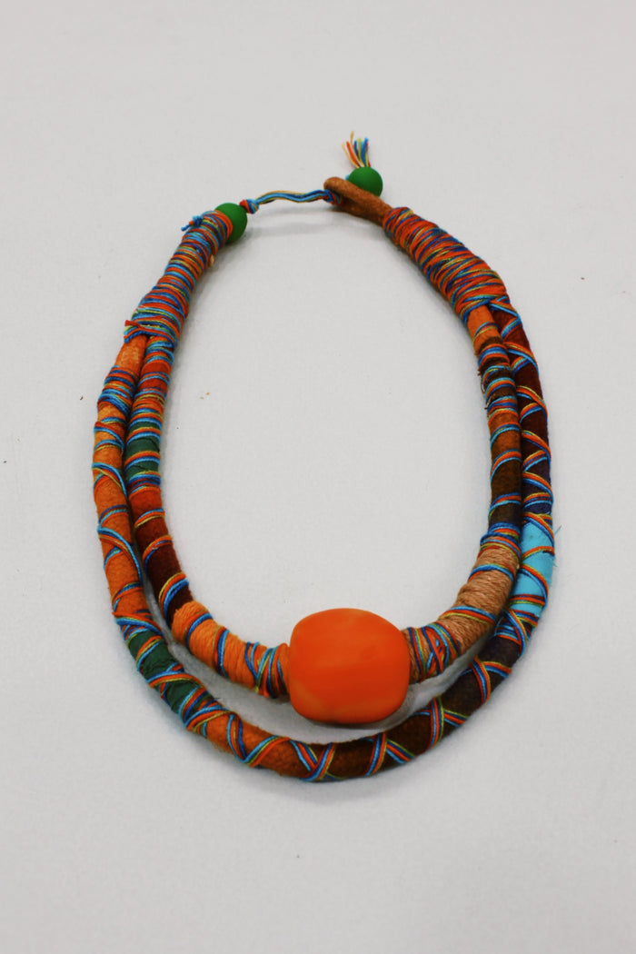 Colar Artesanal De Cordas Coloridas Yacamim #599