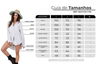 Chemise Amplo Azul Listrado Yacamim M6