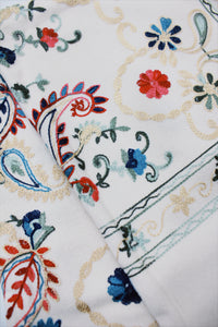 Cachecol Cashmere Bege Bordado Yacamim #720