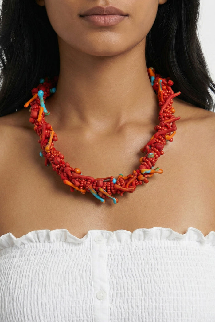 Colar Artesanal De Cordas Coloridas Yacamim #808