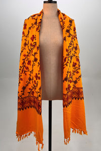 Cachecol Cashmere Amarelo Bordado Yacamim #333