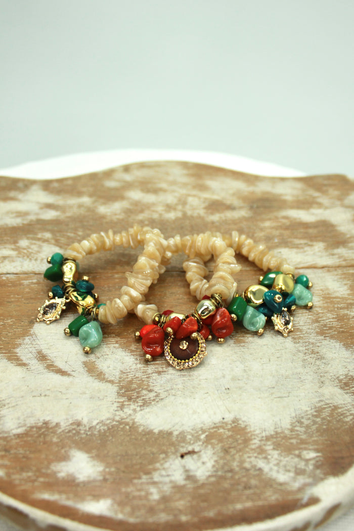 Kit De Pulseiras Com Mix De Pingentes Yacamim #369