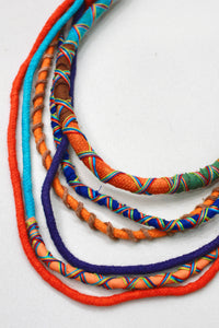 Colar Artesanal De Cordas Coloridas Yacamim #392
