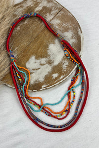 Colar Artesanal De Cordas Coloridas Yacamim #102