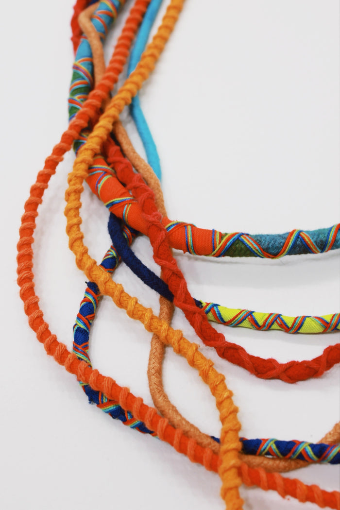 Colar Artesanal De Cordas Coloridas Yacamim #752