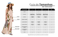 Calça Pantalona Marrom Claro Estampado Coleção Bahêa Yacamim Q9