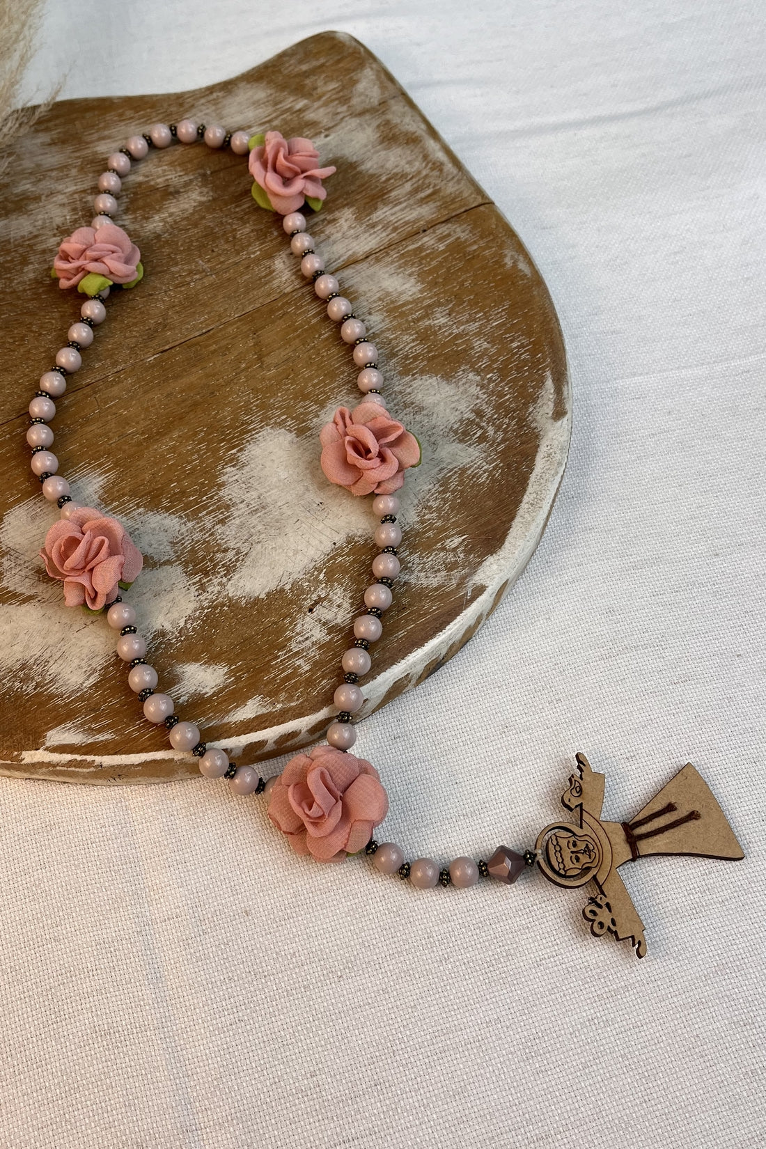 Colar Terço São Francisco De Assis Rosé Yacamim #294