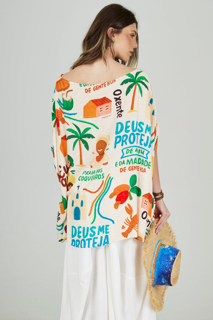 Bata Ampla Bege Proteção Coleção Bahêa Yacamim R6