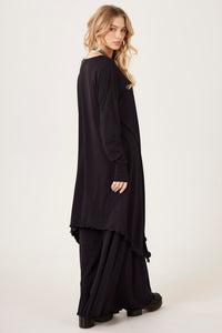 Vestido Curto Com Pontas Laterais Preto Yacamim E15 Liso