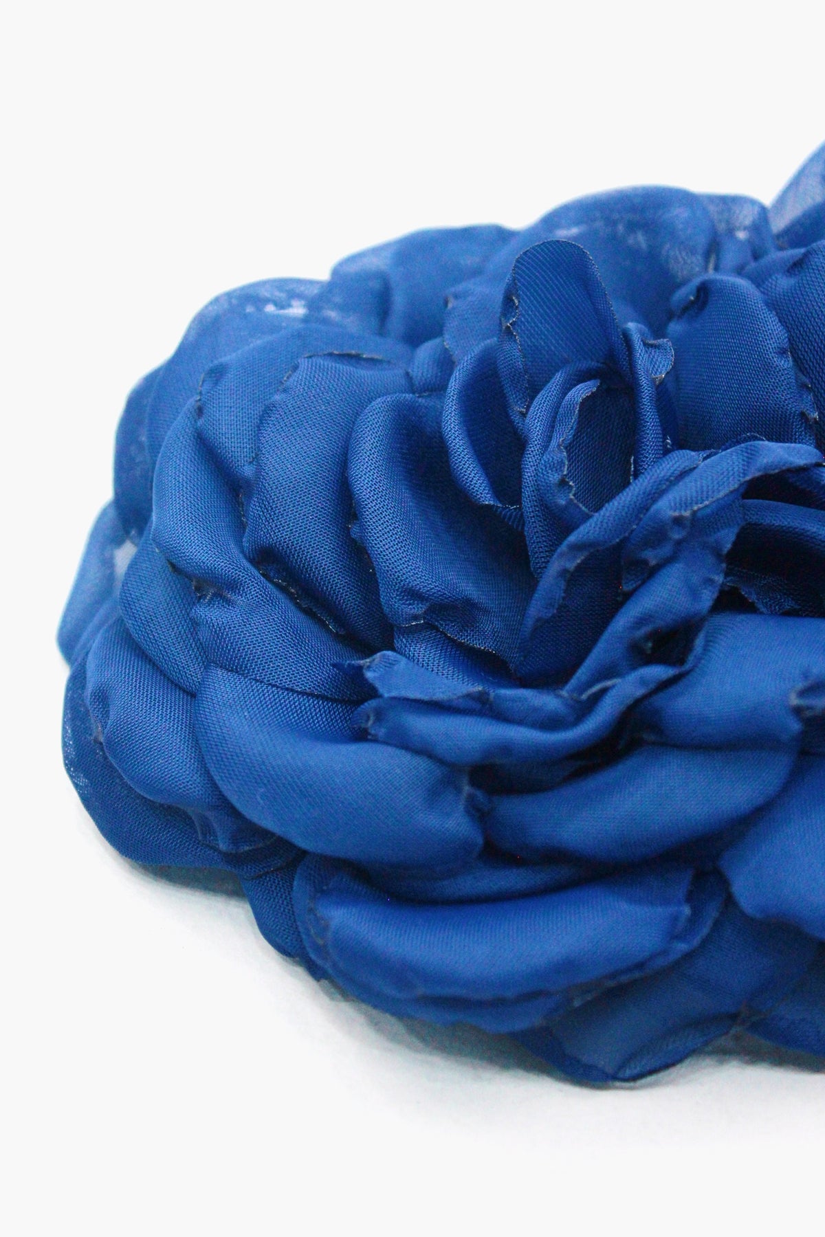 Presilha De Cabelo Flor De Tule Azul Marinho Yacamim #437
