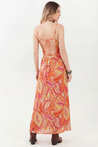 Vestido Midi Transpassado Rosa Yacamim C22