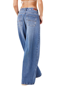 Calça Jumbo Azul Jeans Yacamim R9