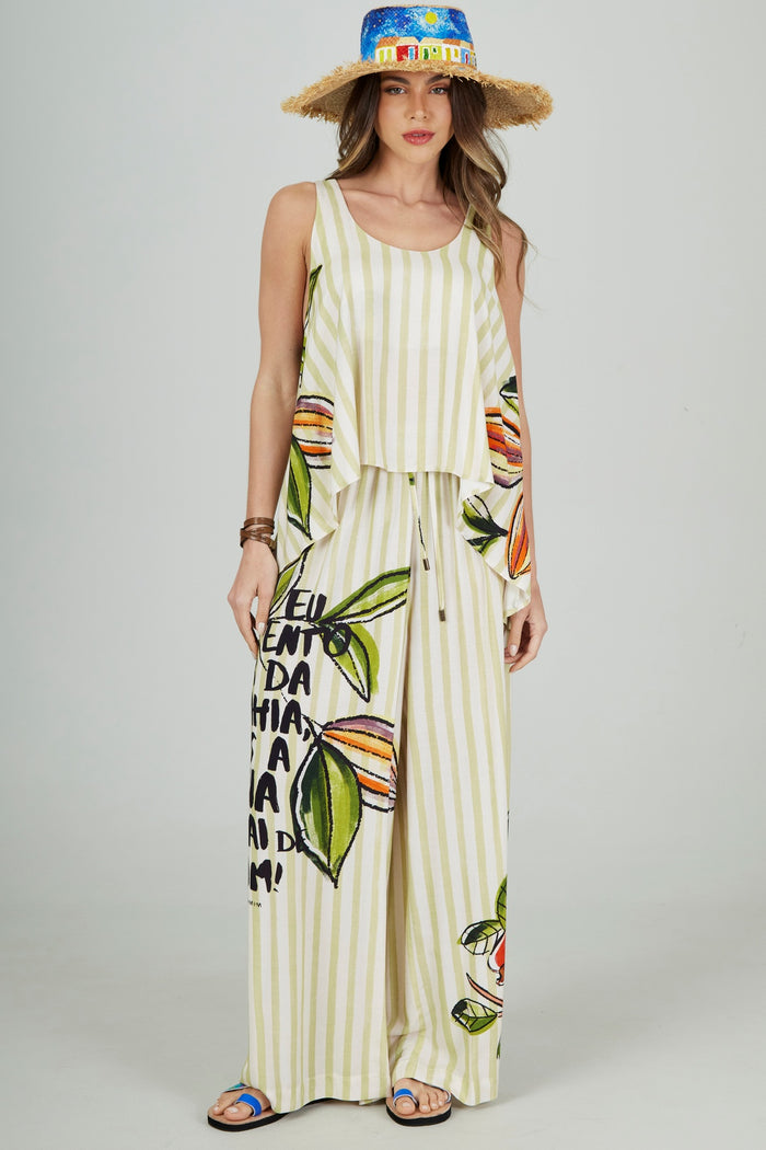 Calça Pantalona Água De Coco Coleção Bahêa Yacamim R8