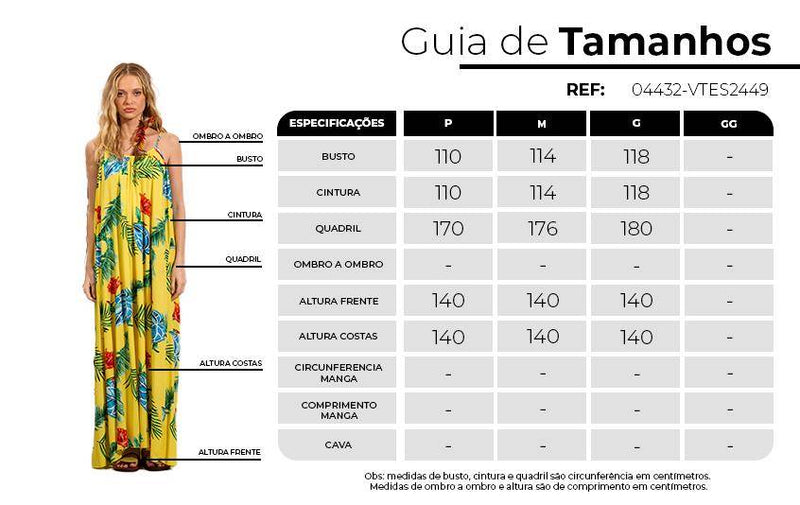 Vestido Longo Com Alças De Amarração Amarelo Estampado Yacamim C14