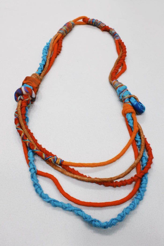 Colar Artesanal De Cordas Coloridas Yacamim #644