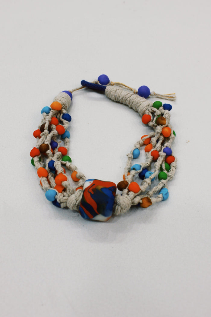 Colar Artesanal De Cordas Coloridas Yacamim #605