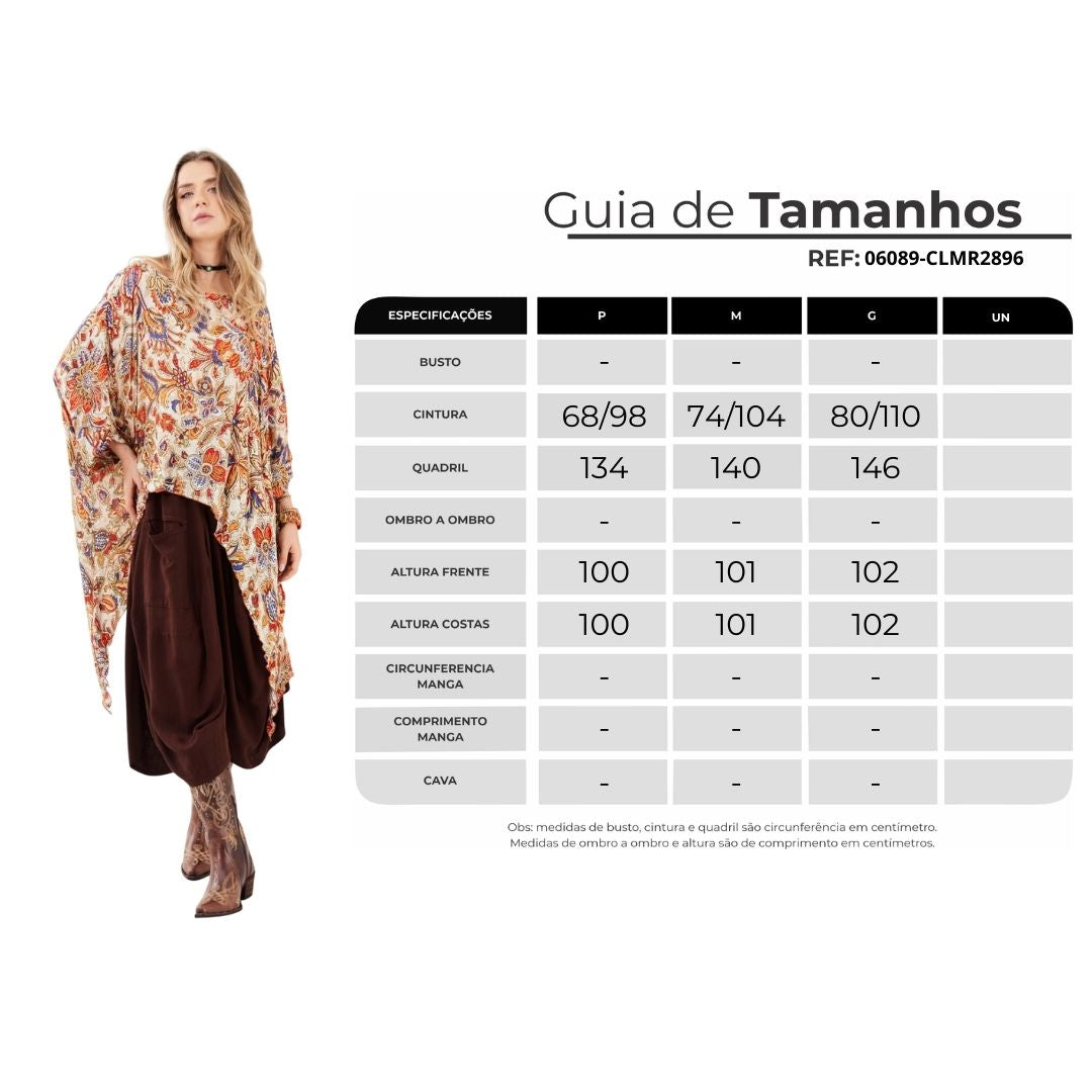 Calça Pantacourt Saruel Marrom Yacamim T6