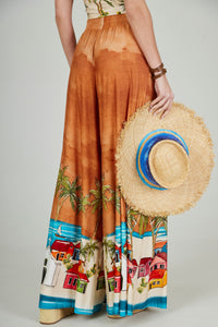 Calça Pantalona Marrom Cocada Coleção Bahêa Yacamim Q2