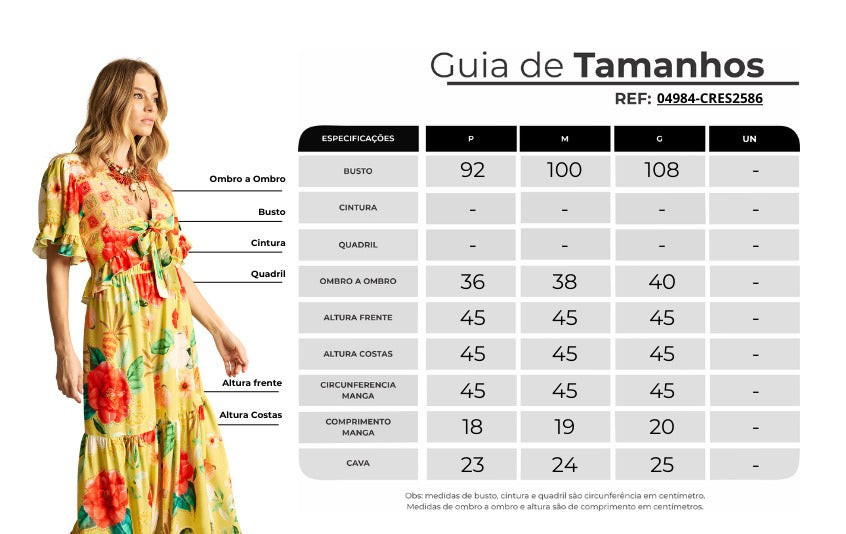 Cropped Com Amarração Na Frente E Lastex Amarelo Estampado Yacamim A8