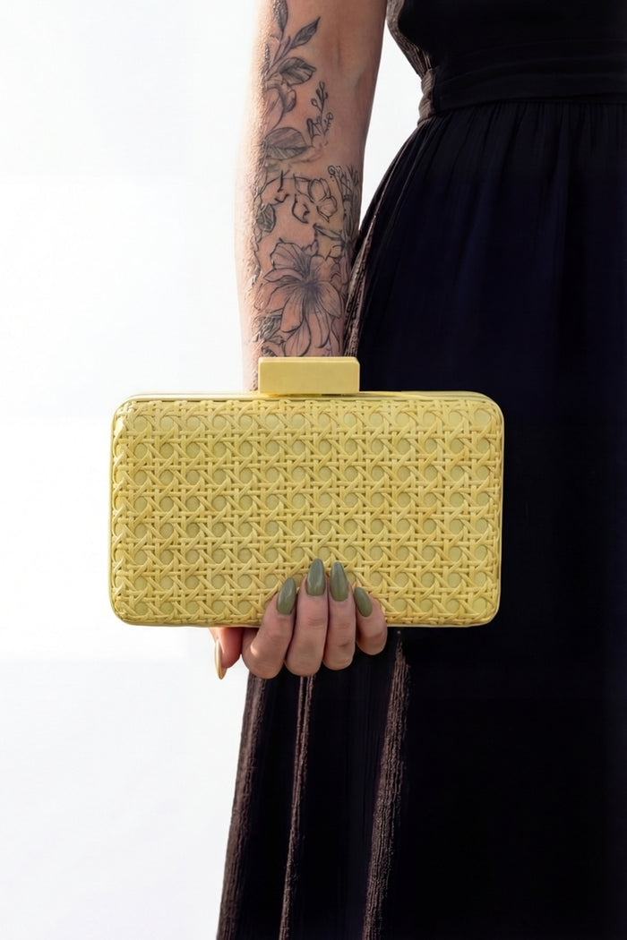 Bolsa Carteira De Mão Clutch Bege Yacamim #149