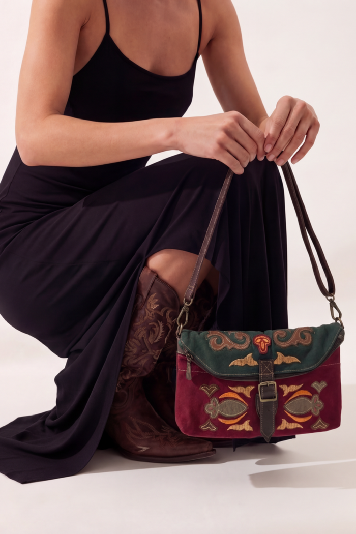 Bolsa Pochete De Lona Artesanal Yacamim #770